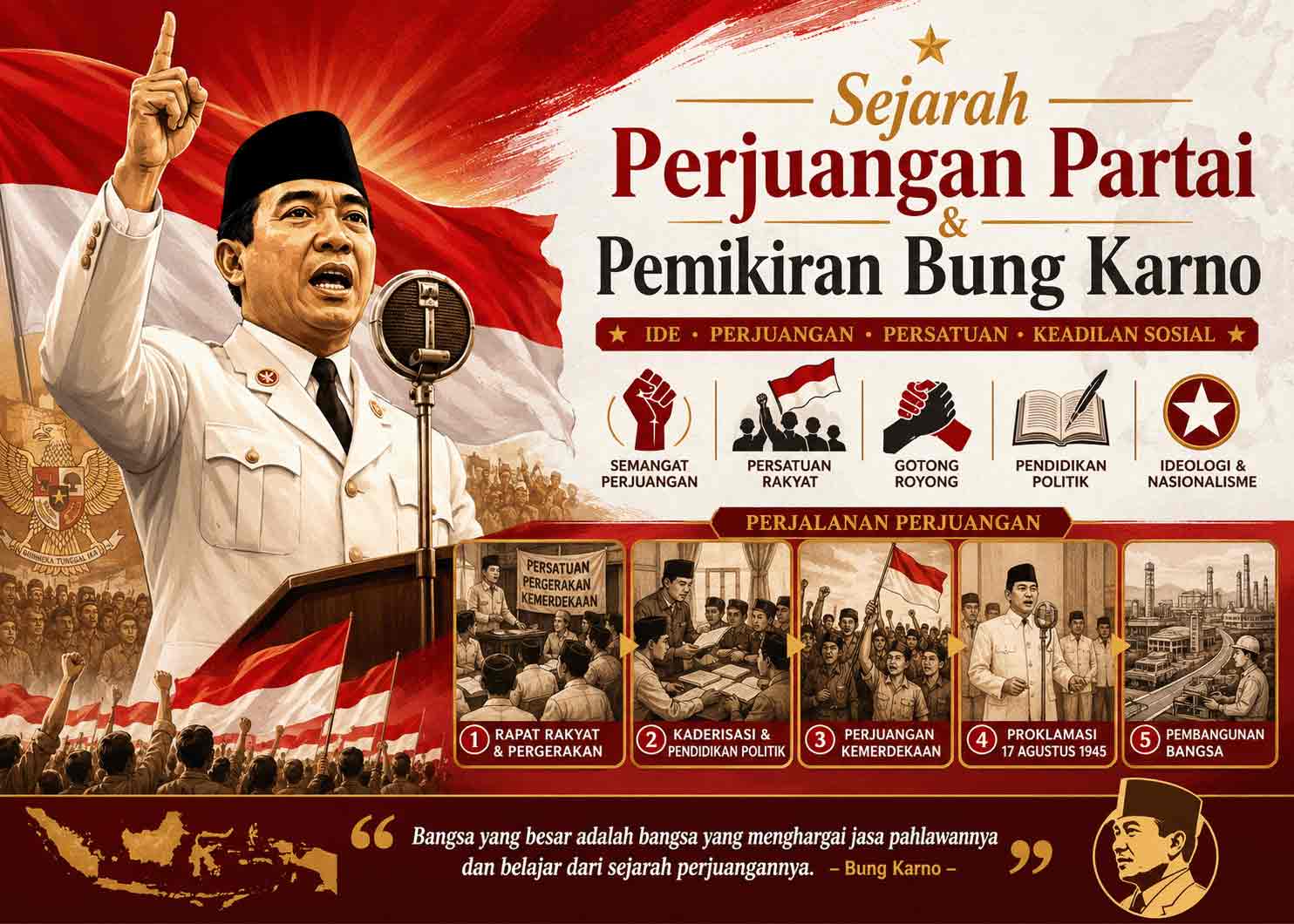 Sejarah Perjuangan Partai dan Pemikiran Bung Karno